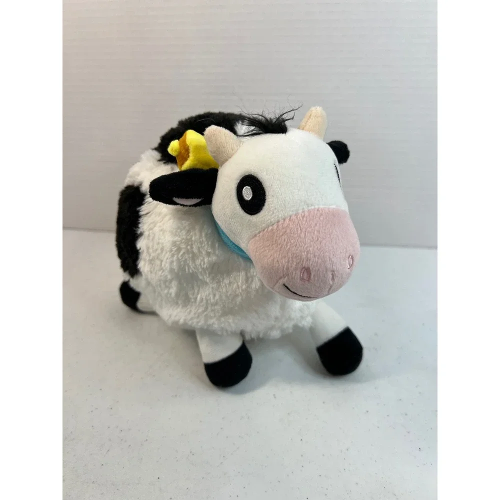 Squishable Mini Cow Plush 10 Inch Black White Spotted Stuffed Animal Toy